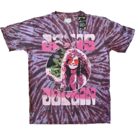 Men s Janis Joplin Pink Shades (Dip-Dye) Tie Dye T-shirt Large Purple | Walmart (US)