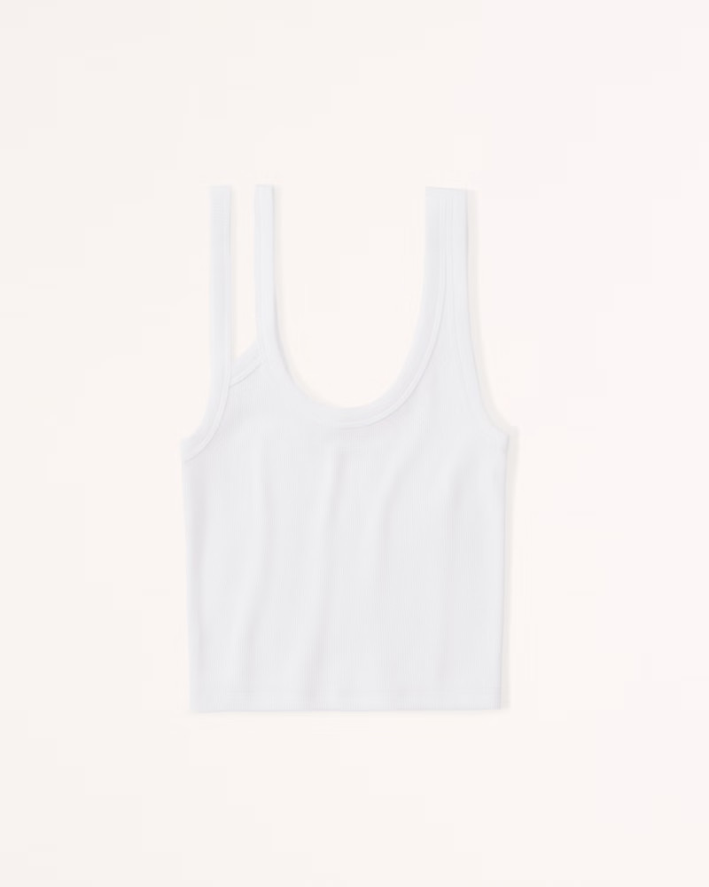 Women's Ribbed Essential Cutout Tank | Women's Tops | Abercrombie.com | Abercrombie & Fitch (US)