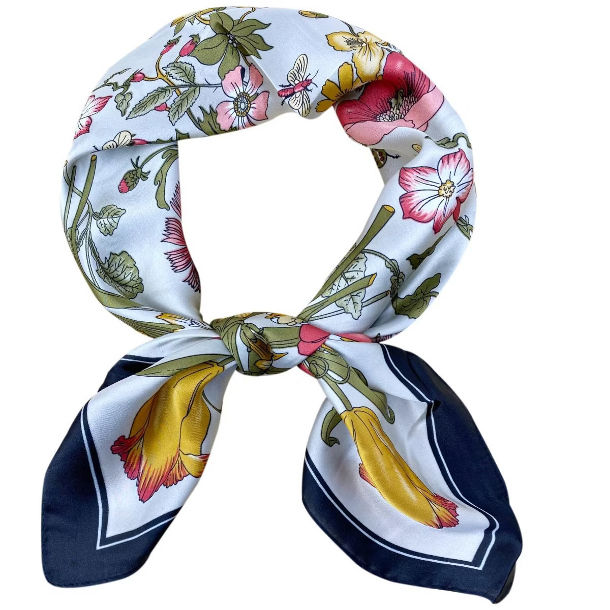 Wrapables Satin Neckerchief Square Scarf 26.5 x 26.5 Inches, Floral | Target