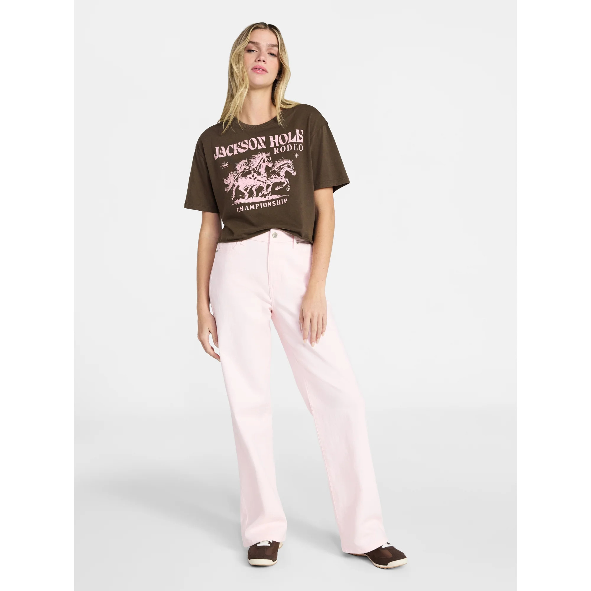 No Boundaries Boxy Cropped Graphic Tee, Women's XXS-XXL | Walmart (US)