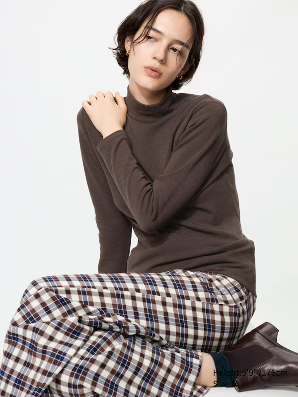 T-shirt col roulé HEATTECH Ultra Chaud (Manches longues) pour Femme | UNIQLO FR | Uniqlo FR