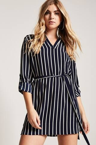 Belted Stripe Shirt Dress | Forever 21 (US)