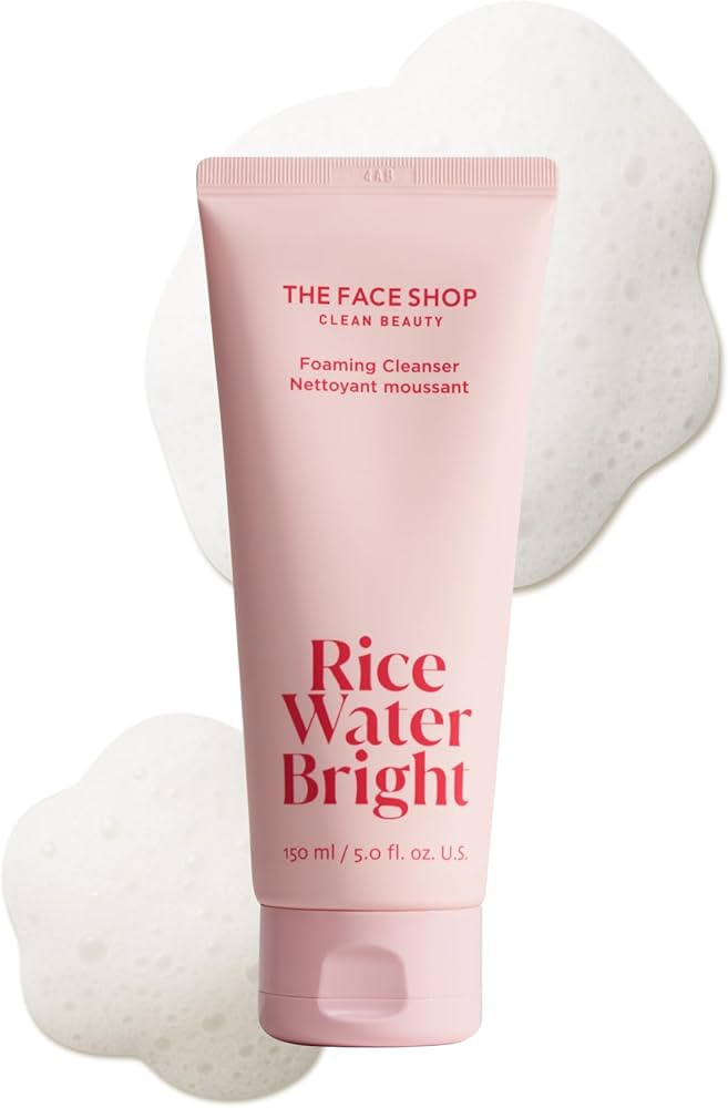 The Face Shop Rice Water Bright Foaming Facial Cleanser with Ceramide, Gentle Face Wash for Hydra... | Amazon (US)
