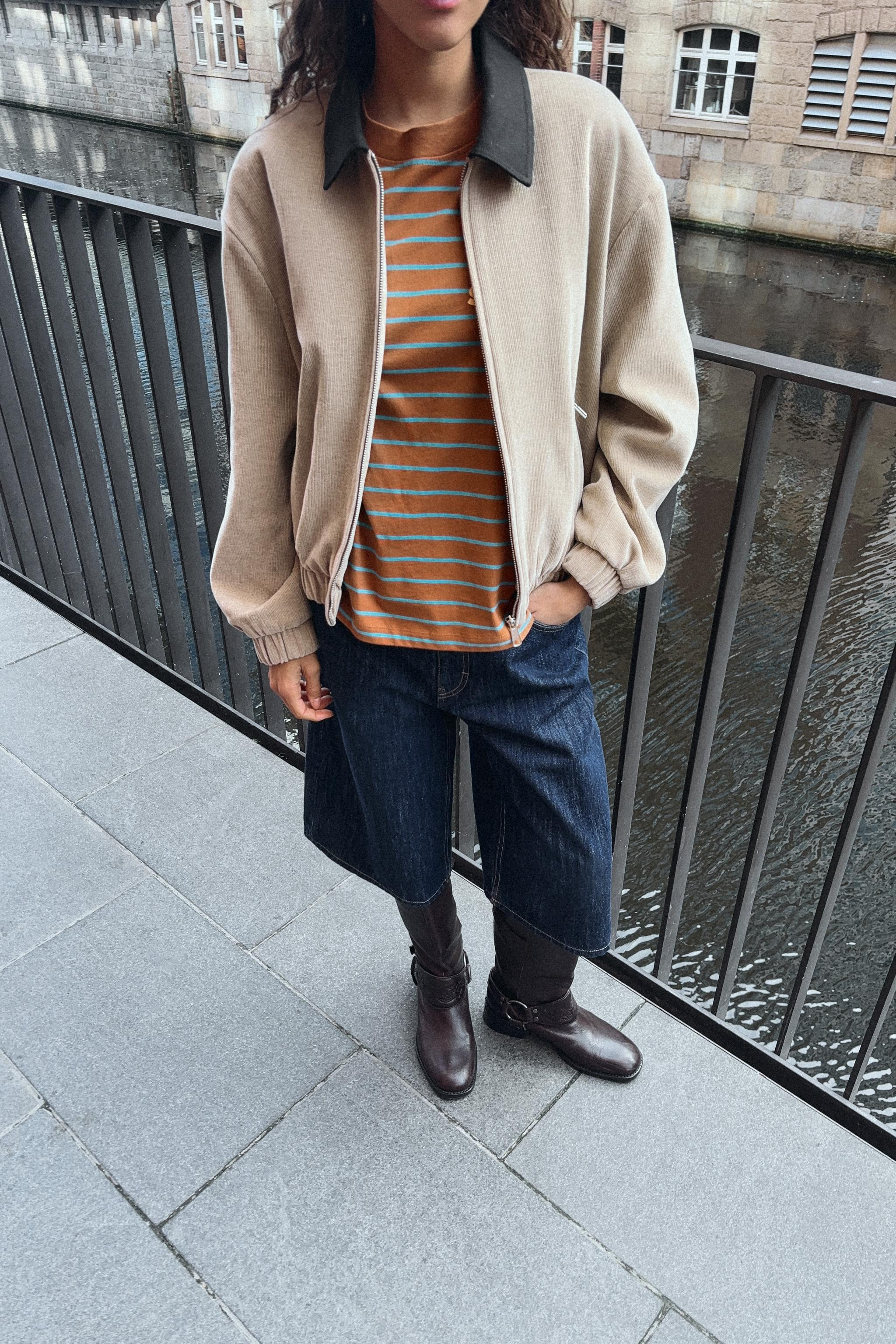 CONTRAST COLLAR CORDUROY JACKET | Zara UK