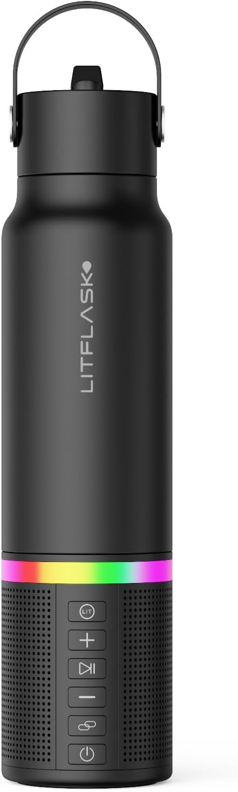 LitFlask Smart Water Bottle, Ultra Premium Bluetooth Speaker, Portable Charging, 20oz Stainless S... | Amazon (US)
