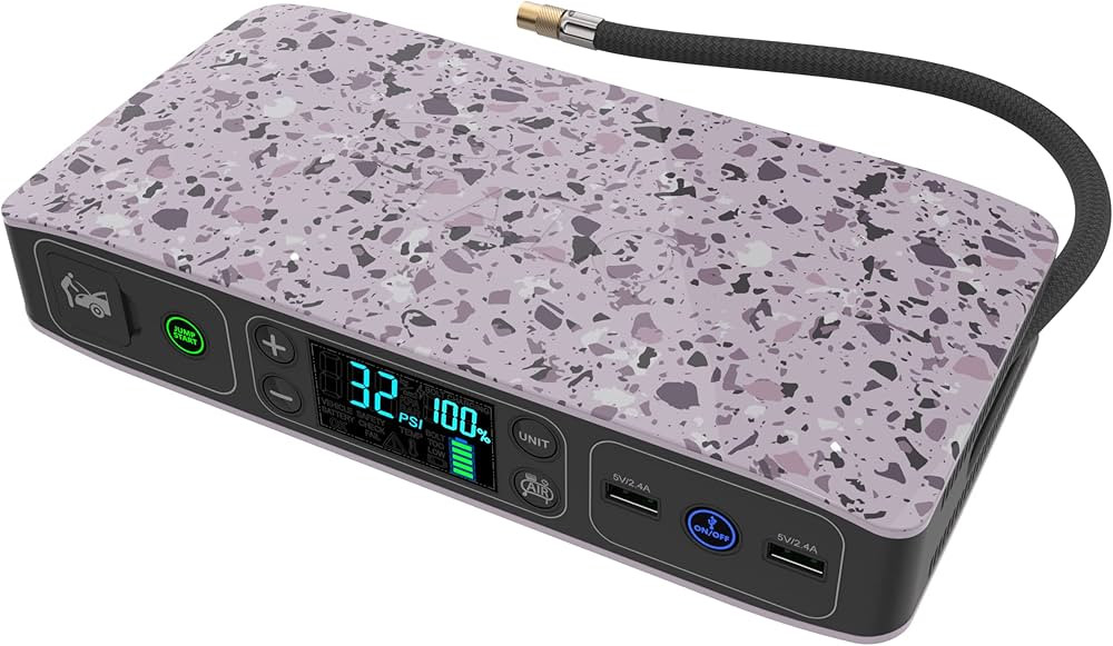 HALO Bolt Air 58830 mWh Portable Emergency Power Kit with Tire Pump, 4 Interchangeable Air Nozzle... | Amazon (US)