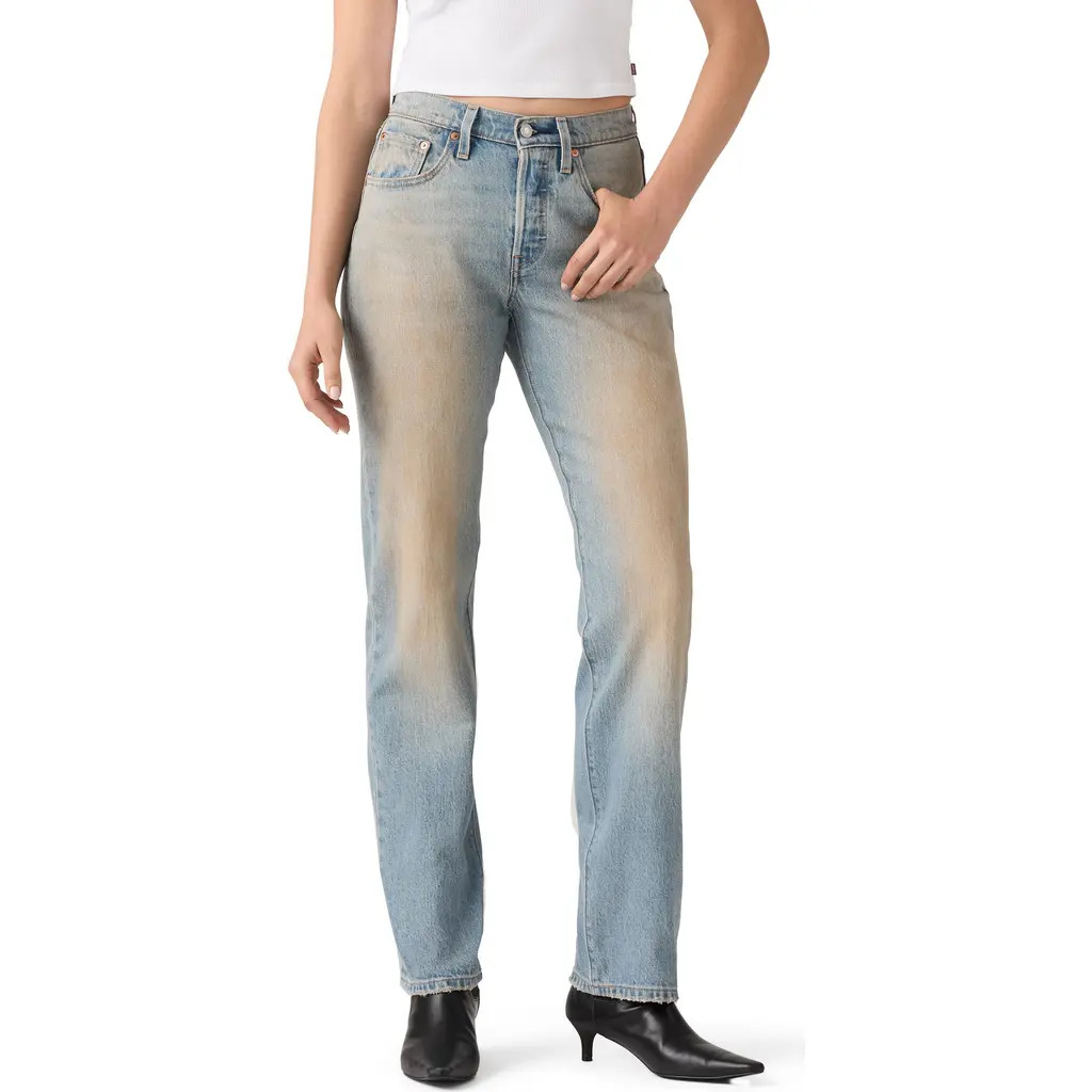 levi's 501® Curve High Waist Straight Leg Jeans in Off Roading Stf Str at Nordstrom, Size 27 30 | Nordstrom