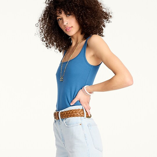 Perfect-fit shelf-bra tank top | J. Crew US