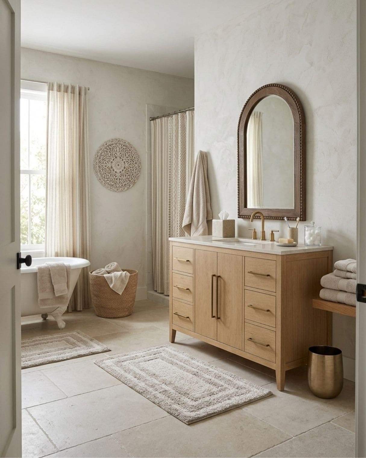 Organic Modern Spa Bathroom Design

*Note: This is a digital room mockup showcasing product styling ideas from my room design mood board.

#LTKHome