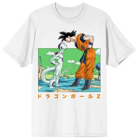 Dragon Ball Z Goku and Freiza Men’s White Graphic Crew Neck Tee-3XL | Walmart (US)