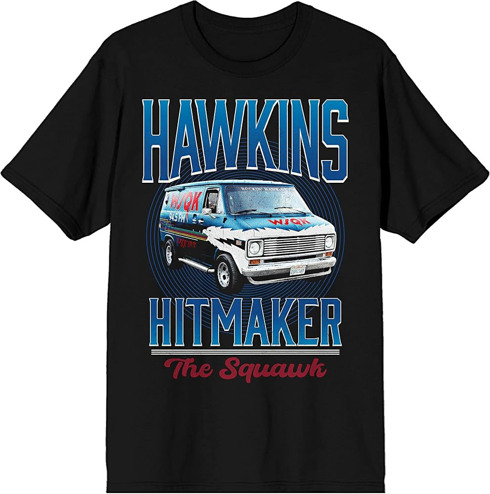 Bioworld Stranger Things Call The Hawkins Hitmaker Oversized Men's Short Sleeve Tee | Amazon (US)
