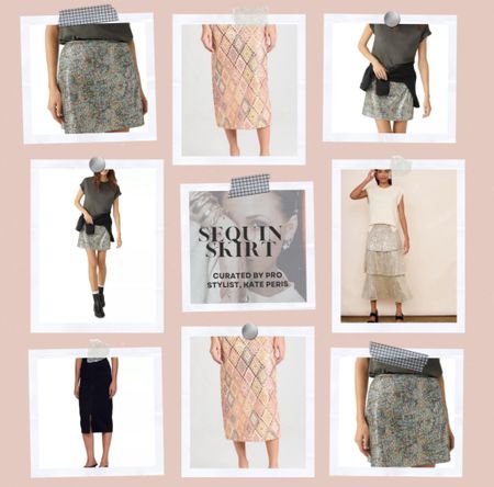 THE SEQUIN SKIRT // Spring Summer ‘24 fashion trends by Pro Stylist Kate Peris. 
#sequinskirts #springskirts #summerskirts

#LTKFestival #LTKparties #LTKstyletip