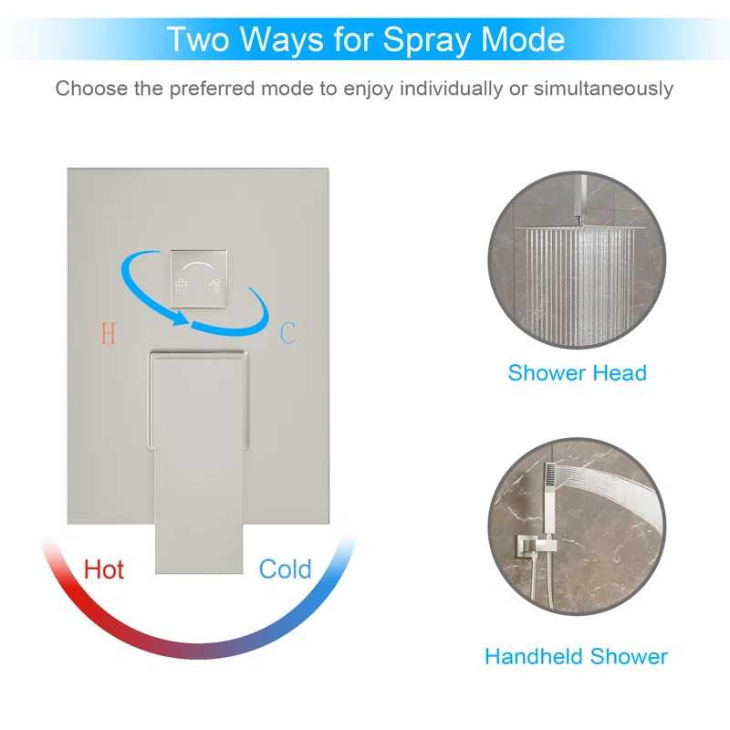 Complete Shower System with Rough in-Valve | Wayfair North America
