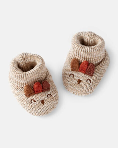 Baby Thanksgiving Booties - Brown | Carter's Inc