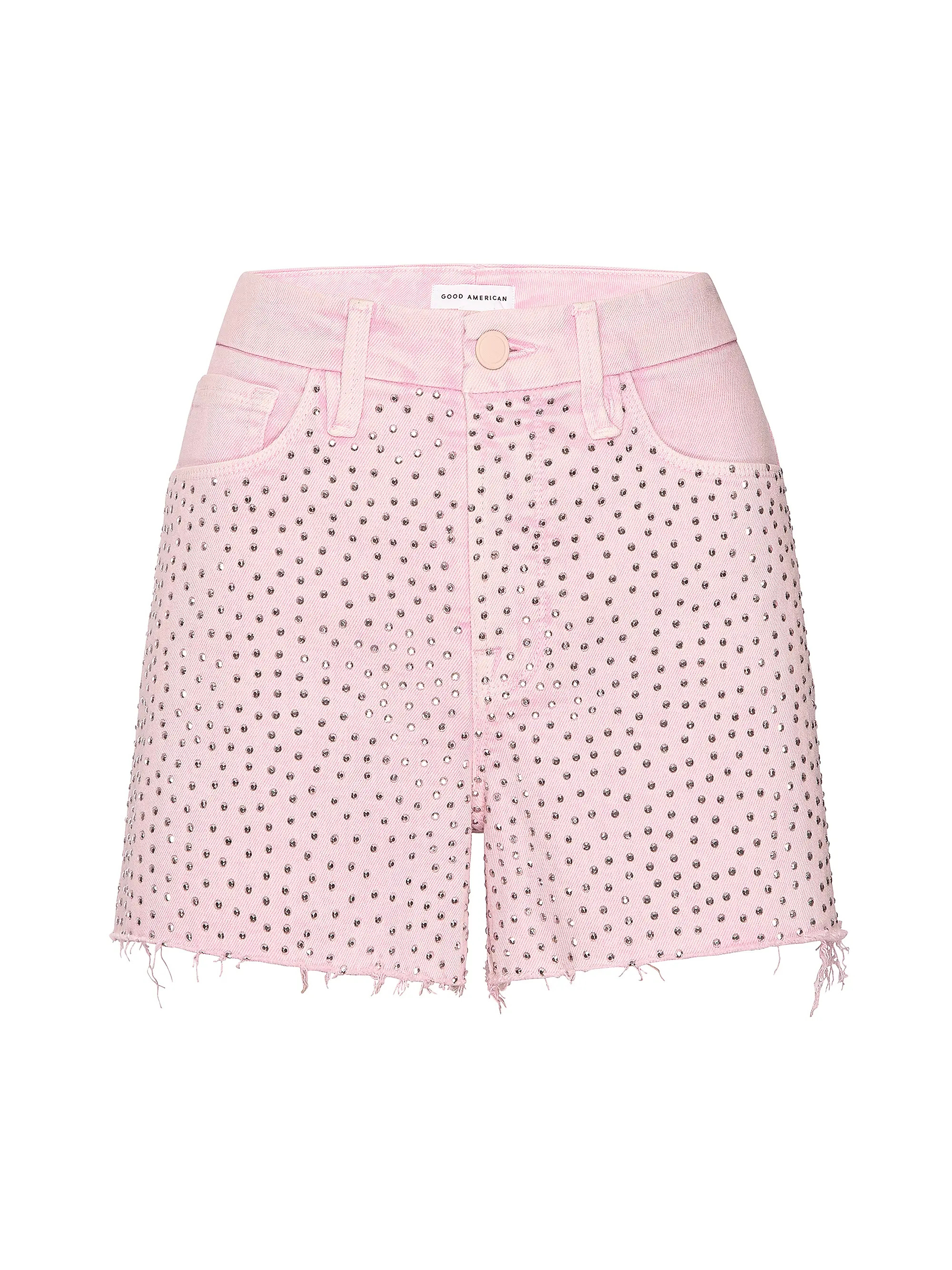 Good Girlfriend Studded Denim Shorts | Saks Fifth Avenue