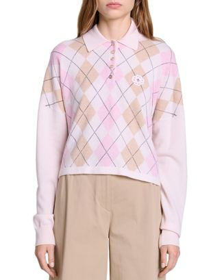 MajeMagrille Check print Polo Style Jumper | Bloomingdale's (US)