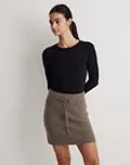 Drawstring Mini Sweater Skirt | Madewell