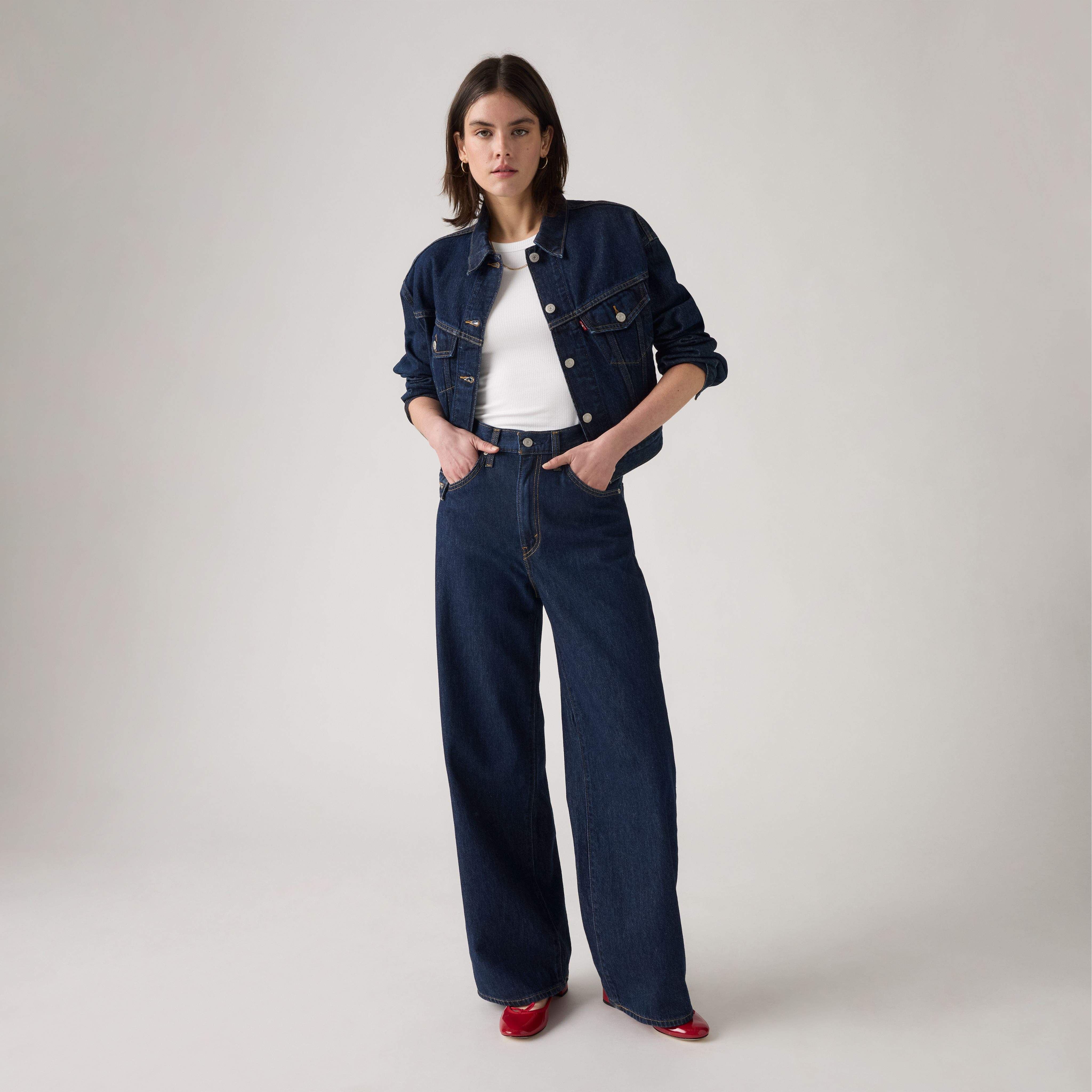 Levi's Cinch Baggy Lightweight Jeans - Women's - 29X29 - Dark Wash / Reign Of The Rinse | Levi's UK