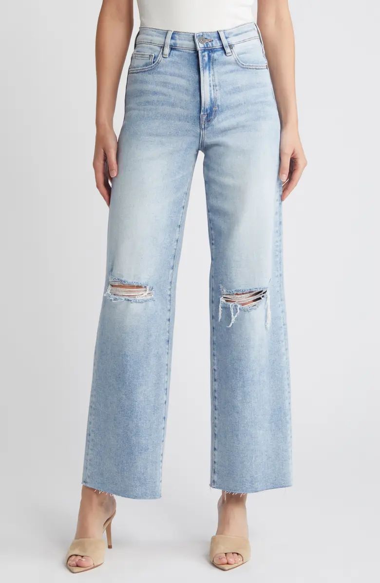 HIDDEN JEANS Ripped High Waist Dad Jeans | Nordstrom | Nordstrom