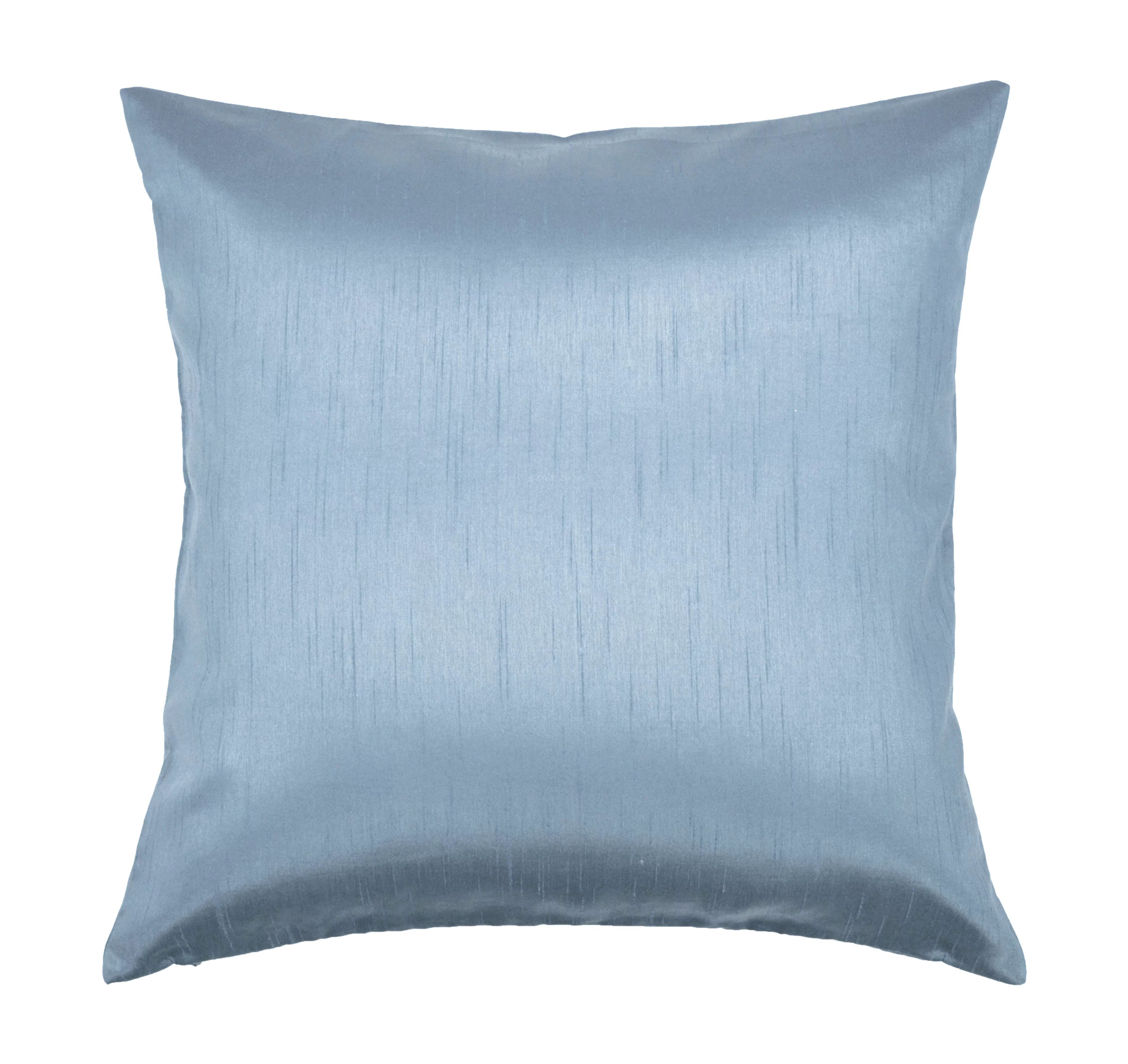 Aiking Home Solid Faux Silk Decorative Throw Pillow COVER 22 by 22 - Slate Blue | Walmart (US)