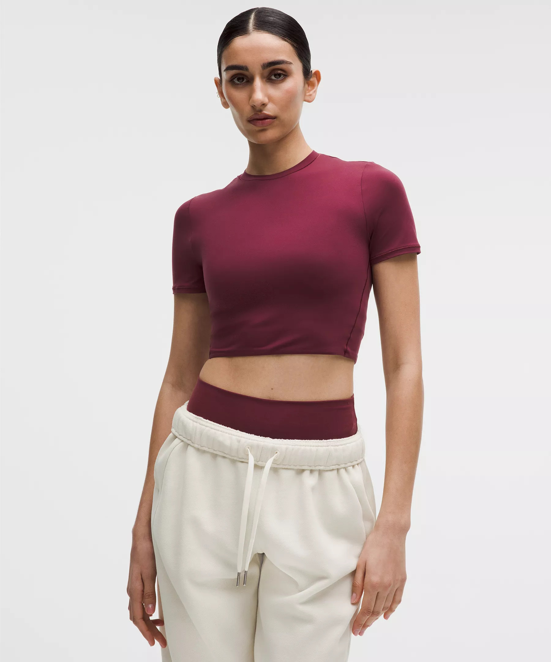 Wundermost Ultra-Soft Nulu Crewneck Cropped T-Shirt | lululemon (CA)