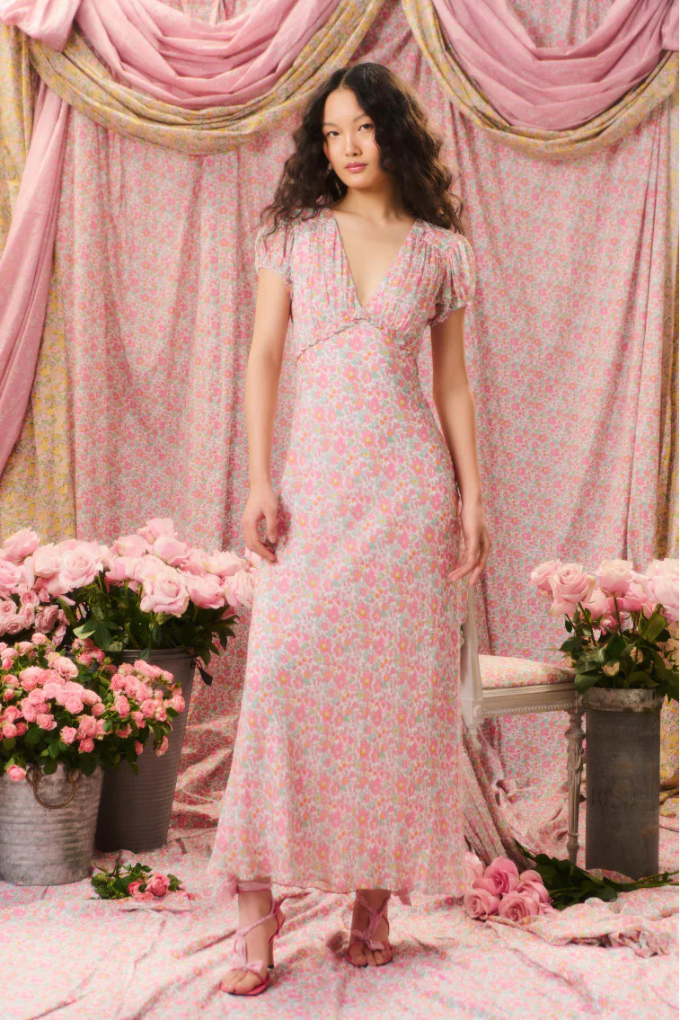 Pricilla Liberty Fabric Maxi Dress | LoveShackFancy