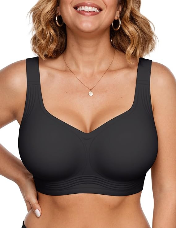 Vertvie Jelly Bras for Women Plus Size Minimizer Soft Wireless Push Up Bra Full Supportive Older ... | Amazon (US)
