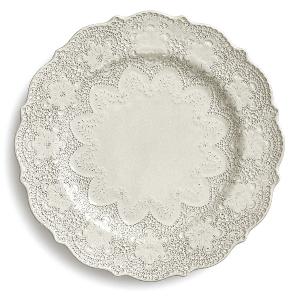 Merletto Antique Dinner Plate | Arte Italica & Crown Linen Designs