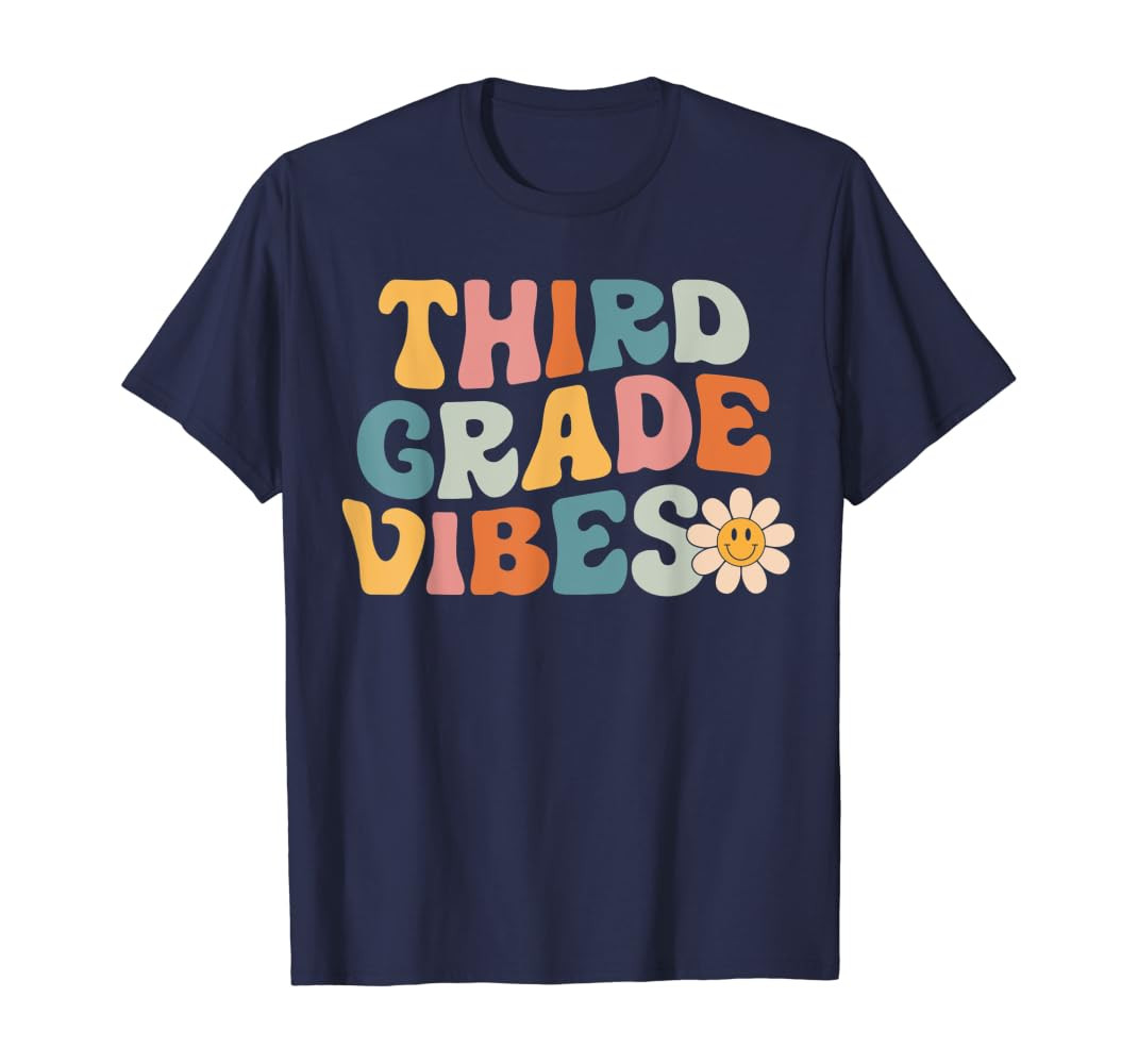 Third Grade Vibes - 3rd Grade Team Retro 1st Day of School T-Shirt | Amazon (US)