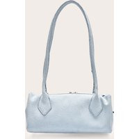 Powder Blue Faux Suede Bowler Shoulder Bag | PrettyLittleThing US