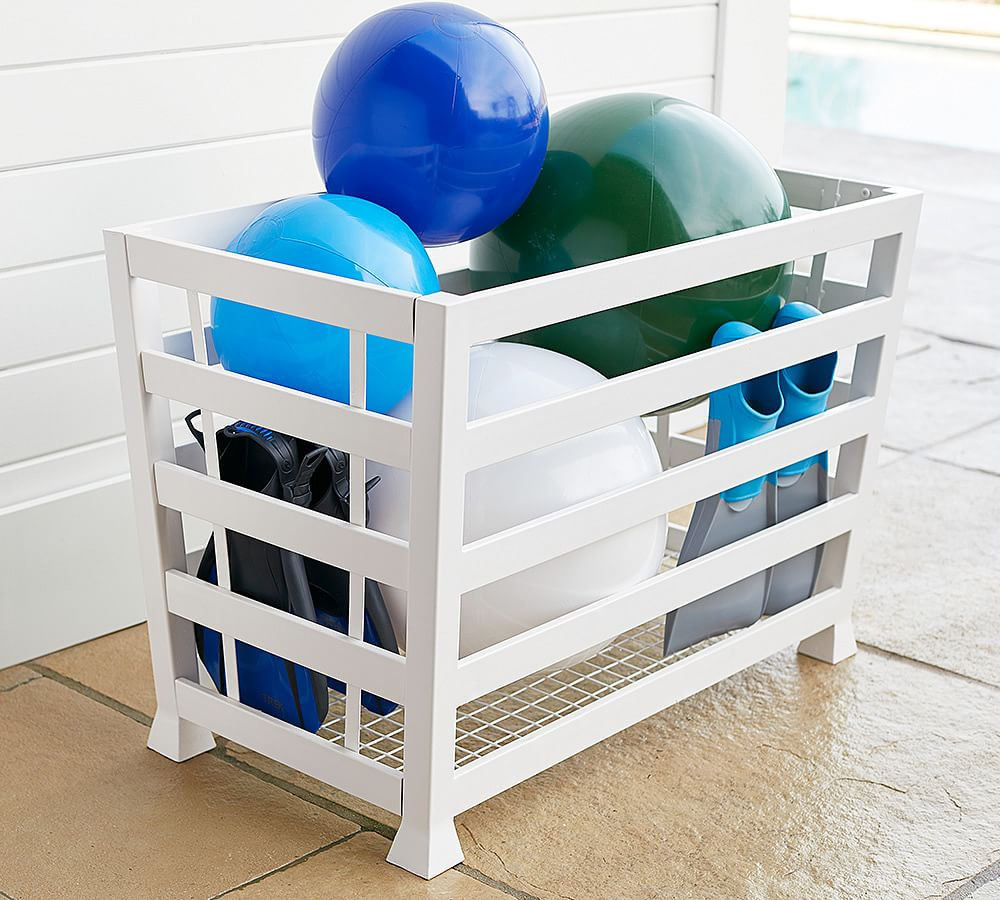 Malibu Metal Outdoor Pool Accessory Storage Bin | Pottery Barn (US)