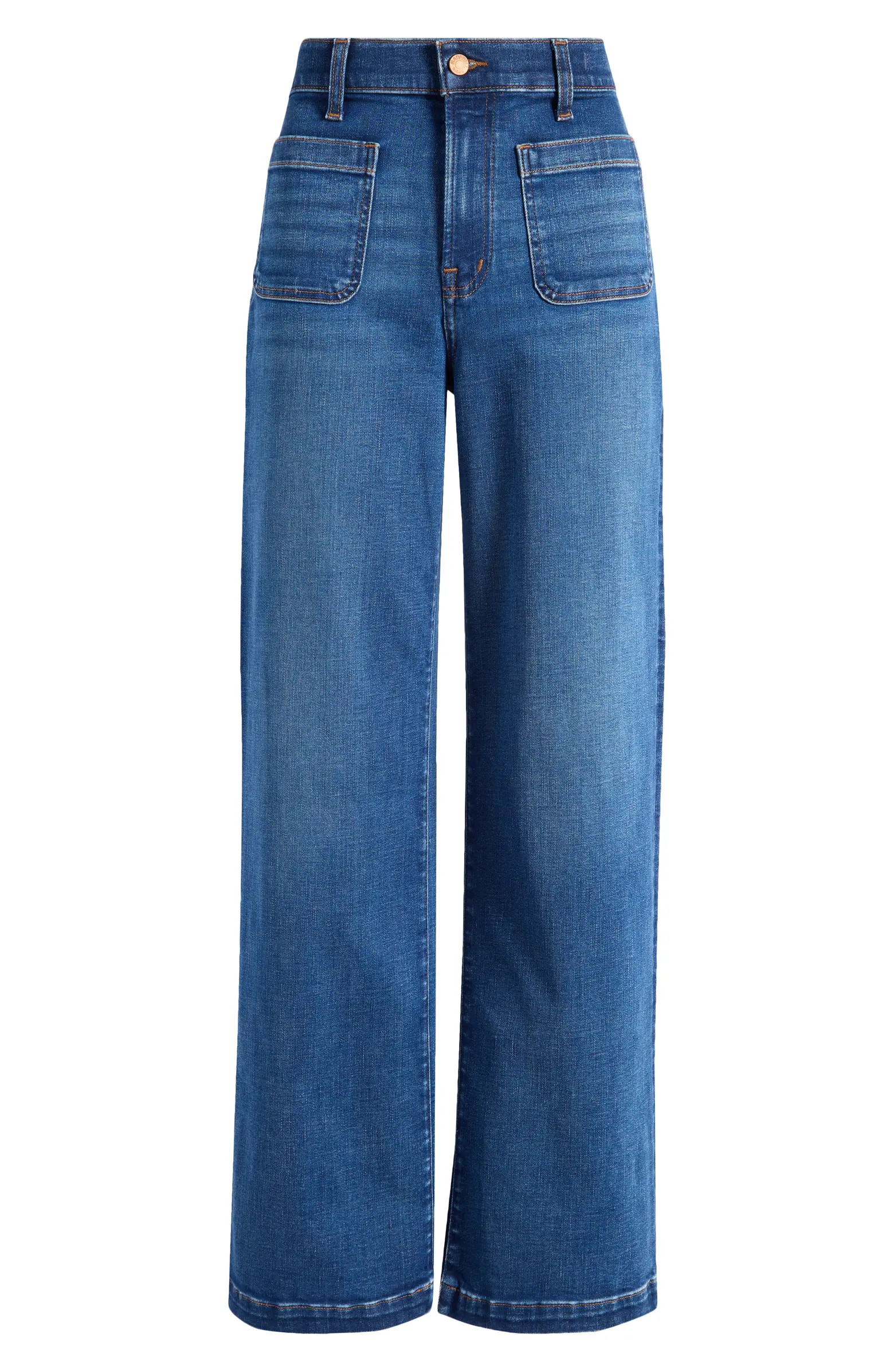 Madewell Emmett Patch Pocket Wide Leg Jeans | Nordstrom | Nordstrom
