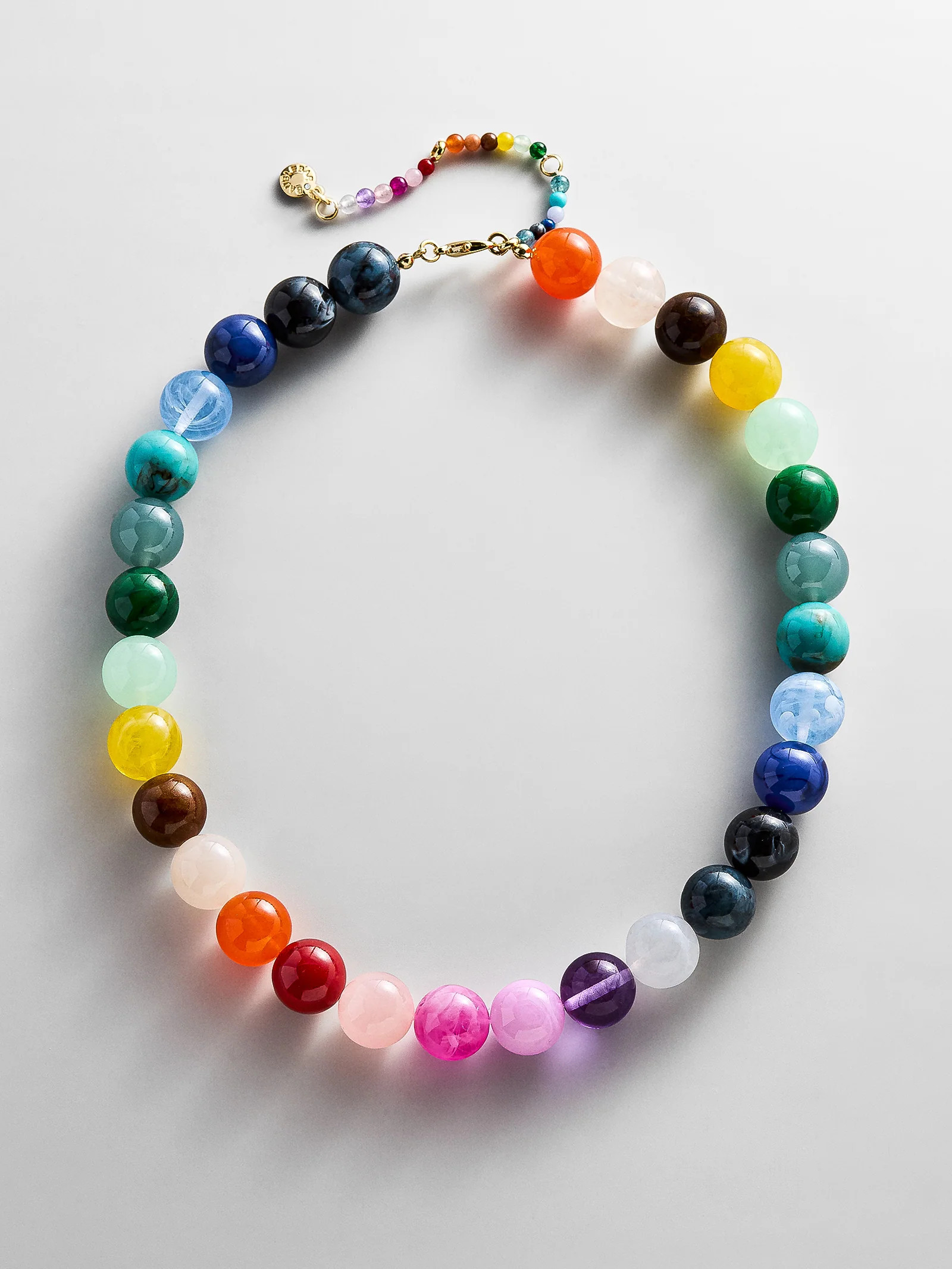 Mini Jane Beaded Necklace - Rainbow Bead | BaubleBar