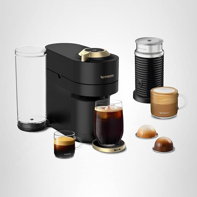 Nespresso Festive Vertuo Pop+ Deluxe Coffee and Espresso Maker by Breville with Milk Frother, Mat... | Amazon (US)