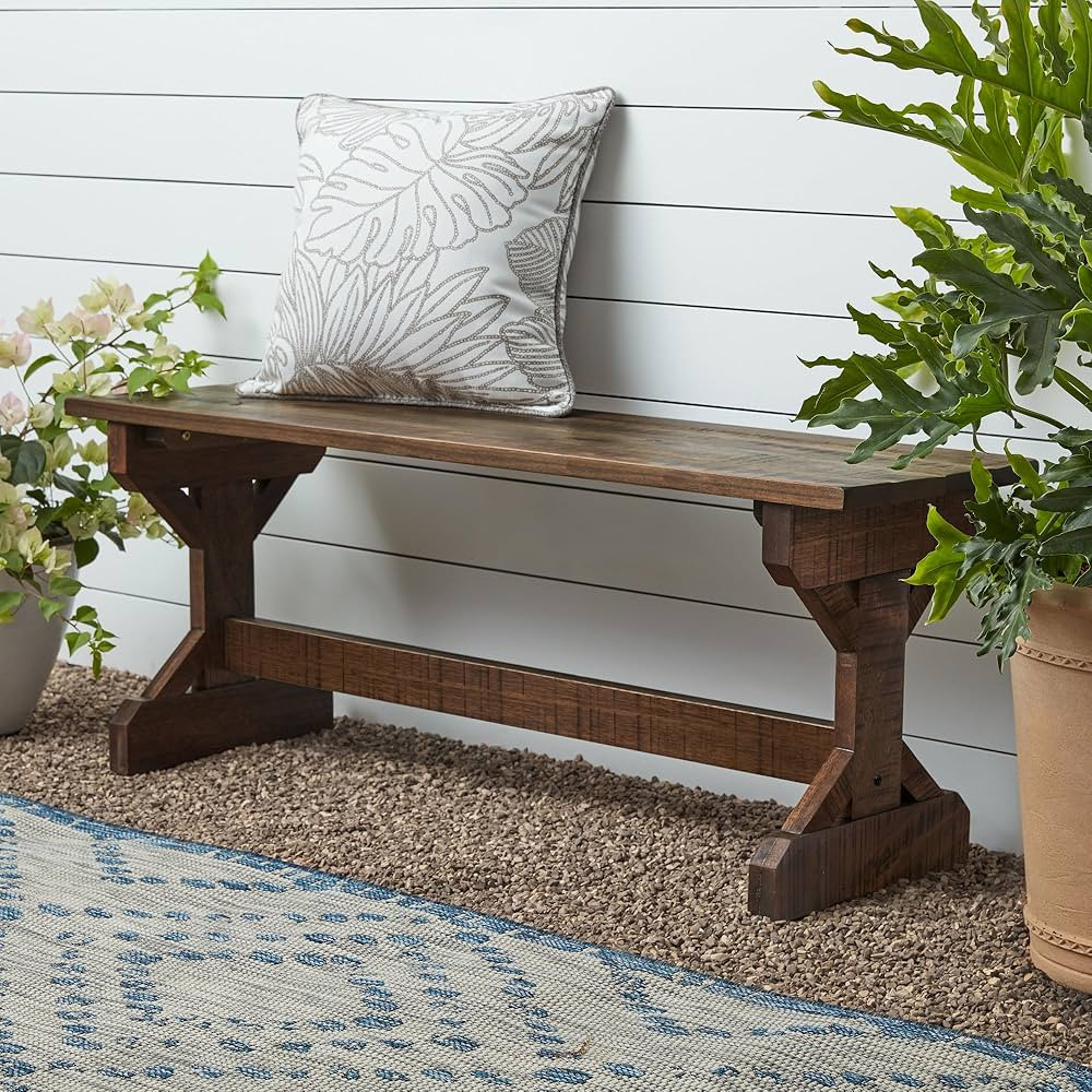Backyard Discovery Garden Farmhouse Wood Bench, Indoor and Outdoor Accent, Walkway, Gardens, Pati... | Amazon (US)