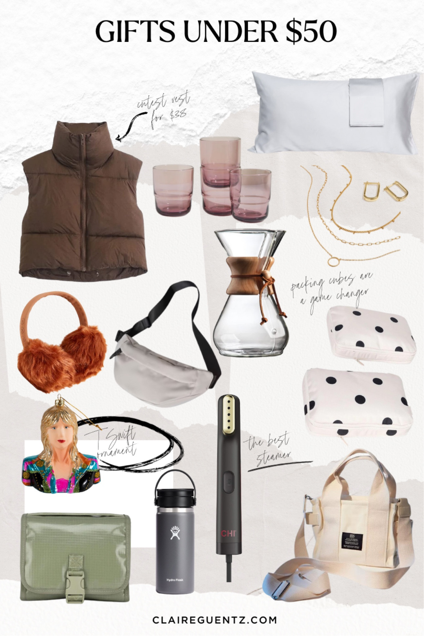 Gifts under 50, gifts for her, gifts for travel, puffer vest, accessories 

#LTKGiftGuide #LTKHoliday #LTKunder50