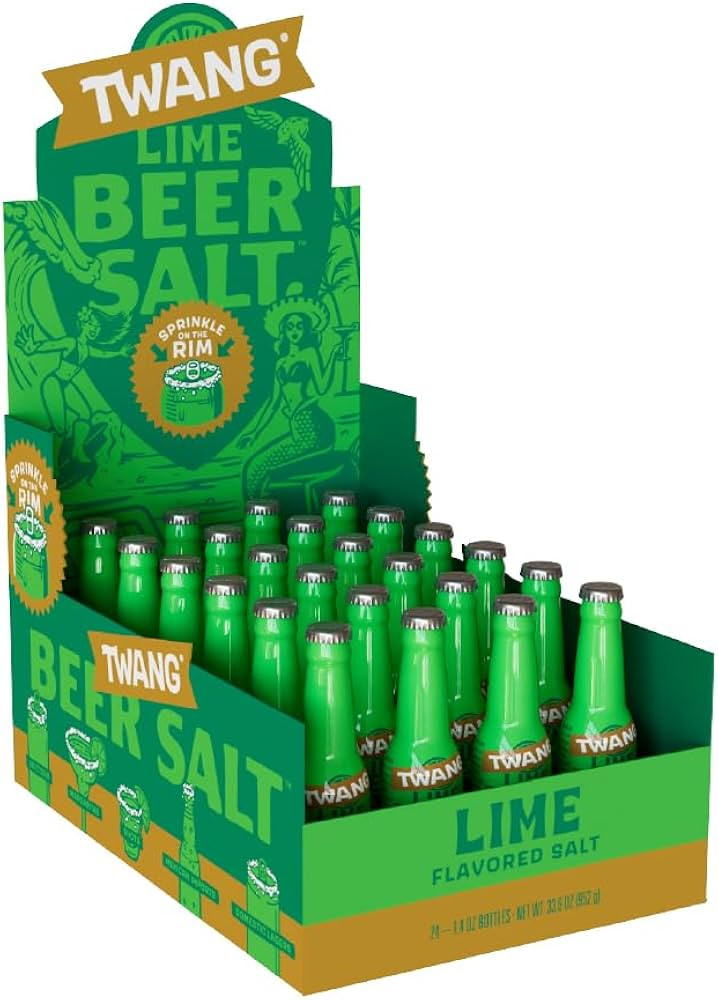 Twang Flavored Beer Salt, Lime, 1.4 Ounce Mini Bottles (24 Count Display Pack) | Amazon (US)