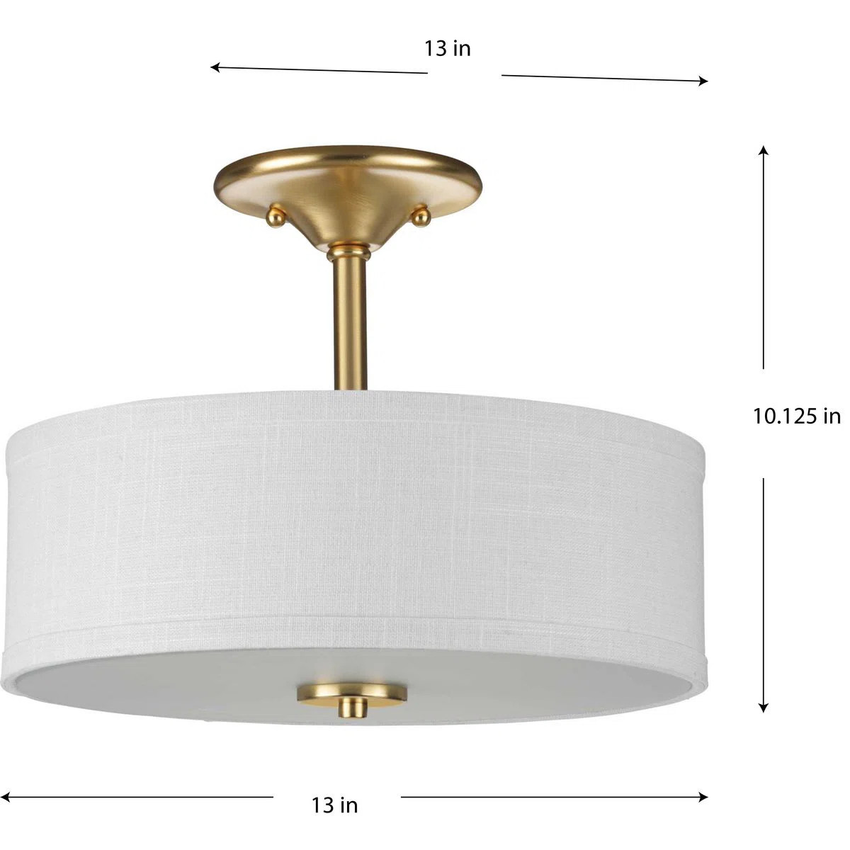 Norris Fabric Semi Flush Mount | Wayfair North America
