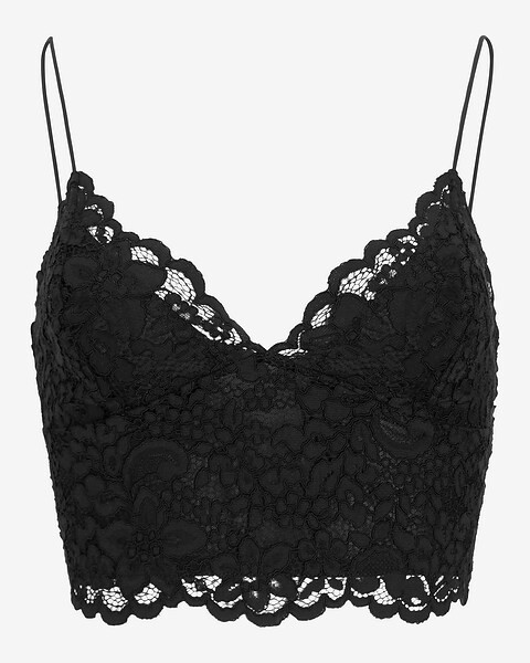 Allover Lace Cropped Cami | Express