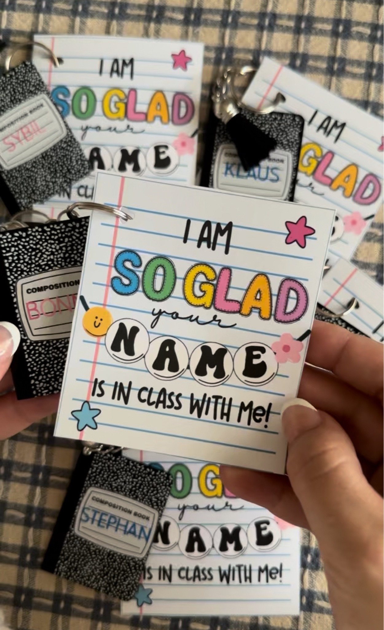 Obsessed with this keychain idea you can personalize and printable that’s free that goes with it

#LTKmomlife #LTKHome #LTKKids