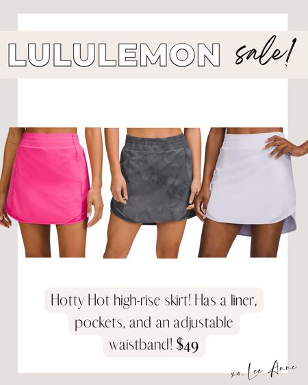 Lululemon Hotty Hot high rise skirt on sale! 

Lee Anne Benjamin 🤍

#LTKunder50 #LTKsalealert #LTKstyletip