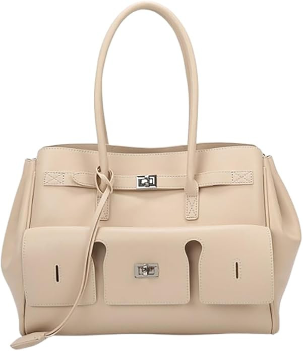 Slouchy PU Leather Tote Bag Crescent Crossbody Purse Women Trendy Hobo Bags Shoulder Satchel Bag ... | Amazon (US)