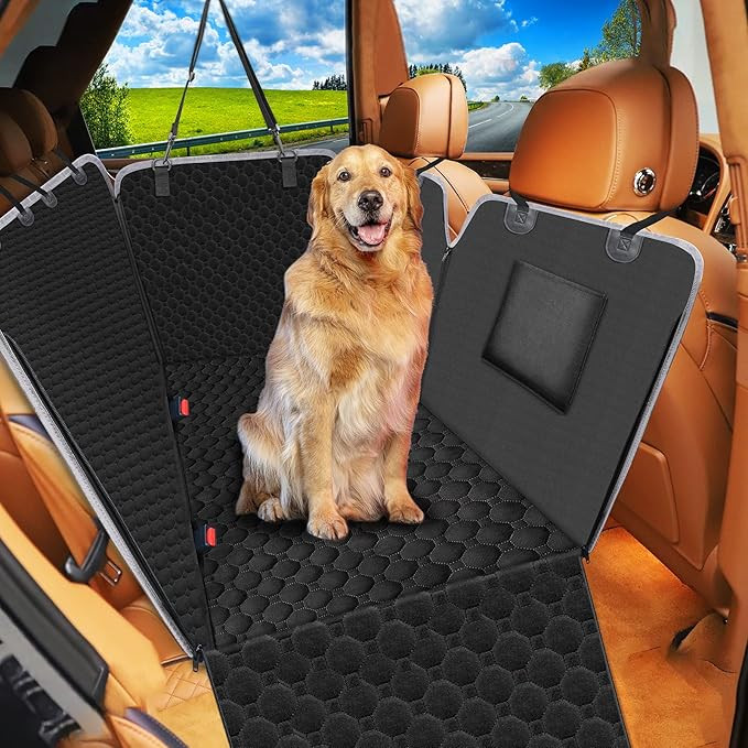 Mancro Dog Car Seat Cover for Back Seat, Waterproof Car Seat Protector for Dogs with Side Flaps, ... | Amazon (US)