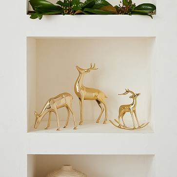 Metal Reindeer Objects - Brass | West Elm (US)