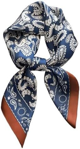 Head Bandanas Scarf for Women Silk Satin Hair Scarf Lightweight Vintage Fashion Square Neck Scarv... | Amazon (US)