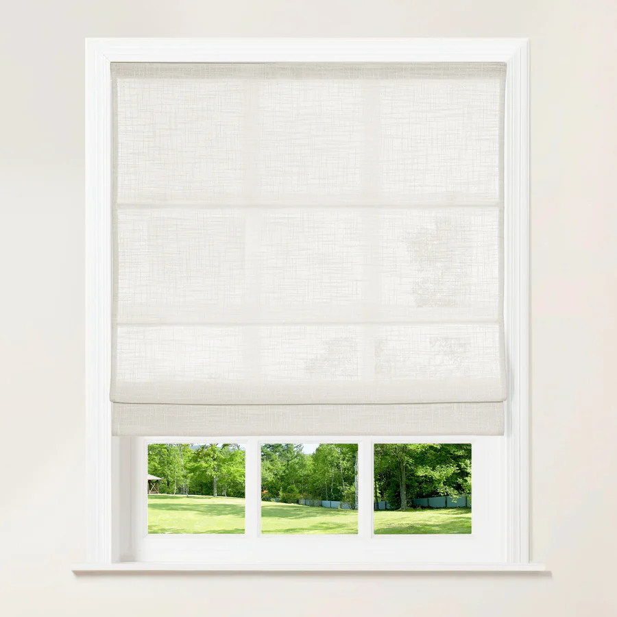 Lille Linen Roman Shades for Windows Custom Cordless Blackout Shades | Homerilla
