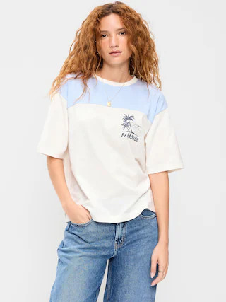 Short-Sleeve Loose Crew-Neck T-Shirt | Old Navy (US)