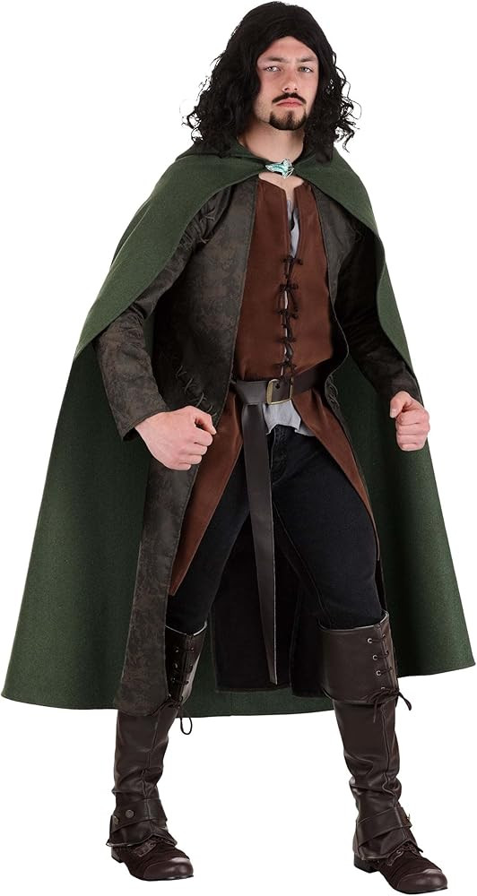 Adult Lord of the Rings Aragon Costume Mens, Dark Green Halloween Outfit | Amazon (US)