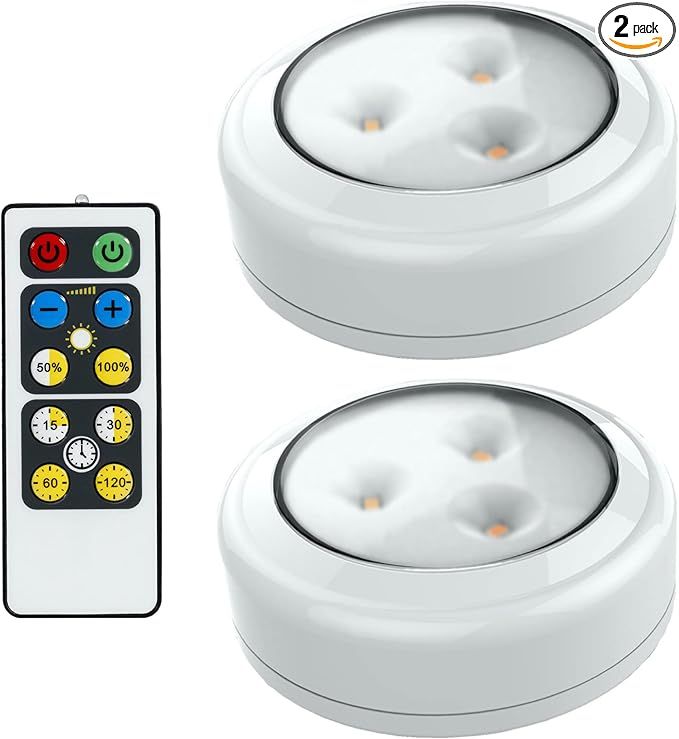 Brilliant Evolution Stick On Lights with Remote - Lights for Under Cabinets in Kitchen - Under Ca... | Amazon (US)
