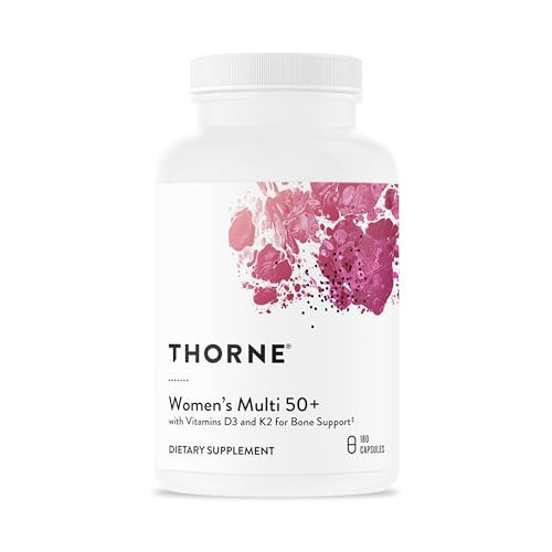THORNE - Women's Multi 50+ - Comprehensive Daily Multi with Vitamins A, B6, B12, C, D, E, K, Zinc & More - Support Heart, Brain, Bone & Immune Health* - Third-Party Certified - 180 Capsules | Amazon (US)